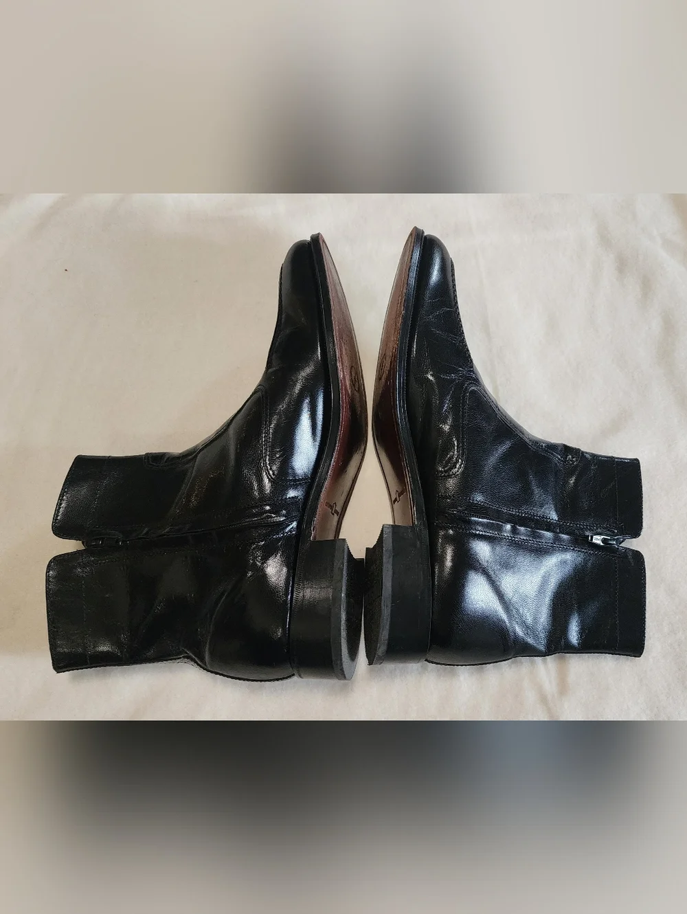 Florsheim Black Leather Ankle Booties
